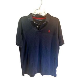 Ferrari Men's XL Navy Blue Polo Shirt Embroidered Logo Casual All Season